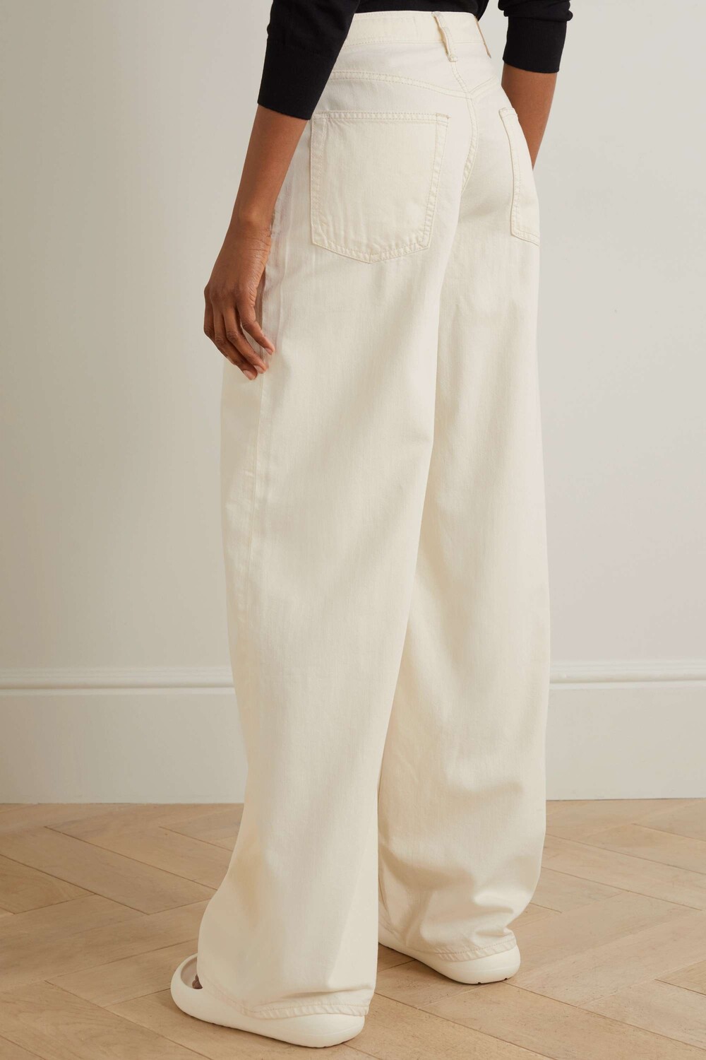 

RAG & BONE широкие джинсы Sofie с высокой посадкой, экрю