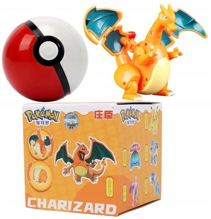 

CHARIZARD Pokemon Pokeball BOX + складная фигурка покемона bez marki