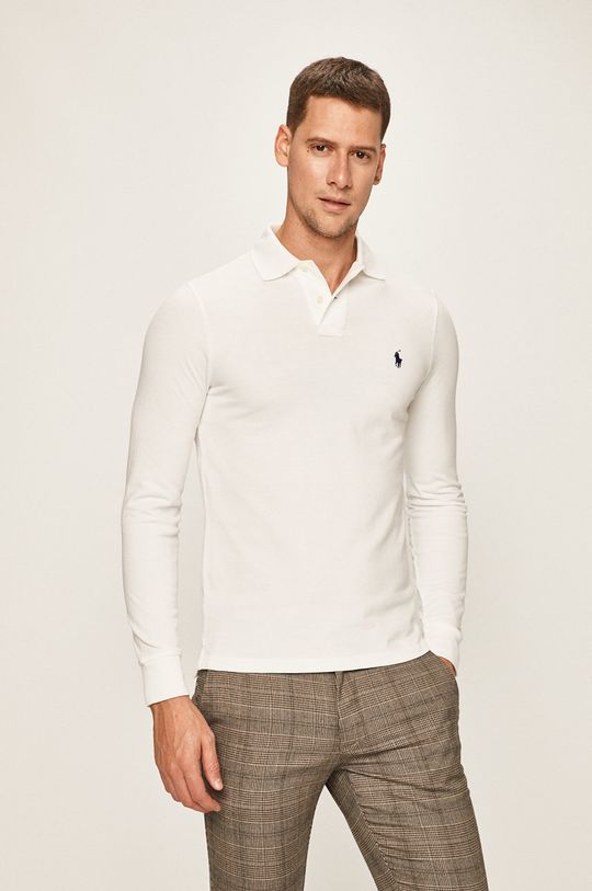 Рубашка с длинным рукавом Polo Ralph Lauren, белый свитер из смесовой шерсти с рукавами седельками polo ralph lauren цвет mid grey donegal