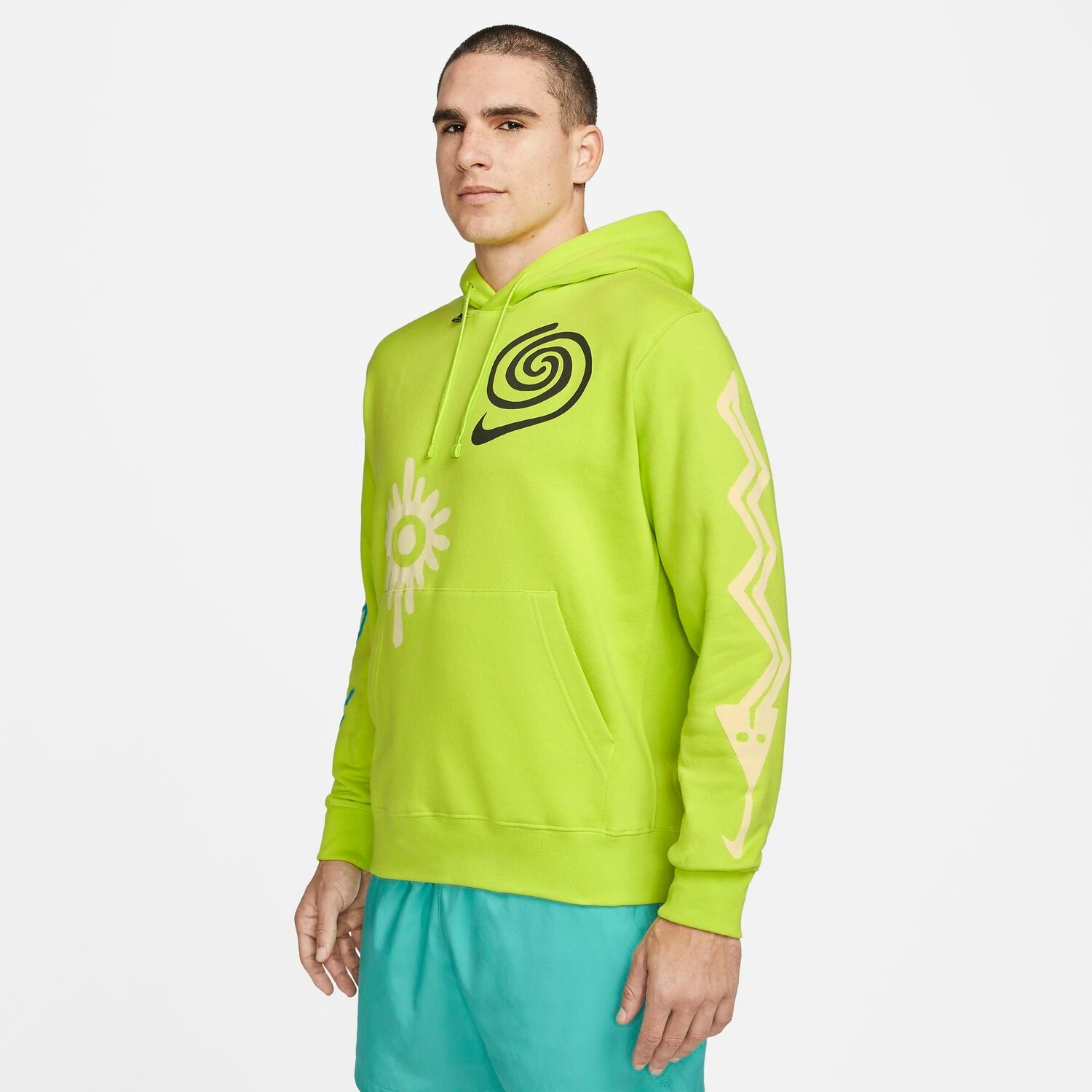 

Мужская флисовая худи с рисунком Nike Sportswear Club JDI, желтый