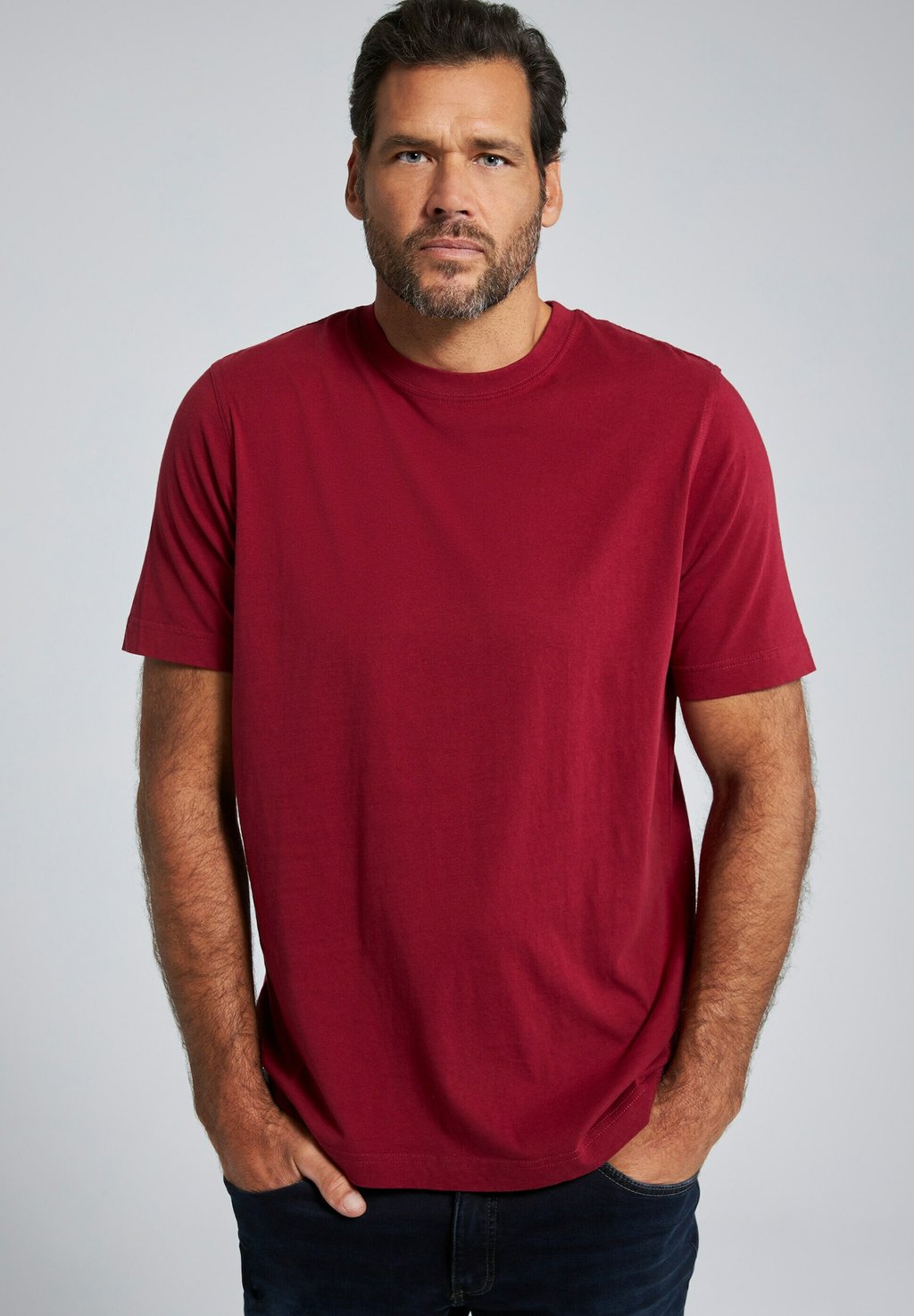 Базовая футболка JP1880, бордовый