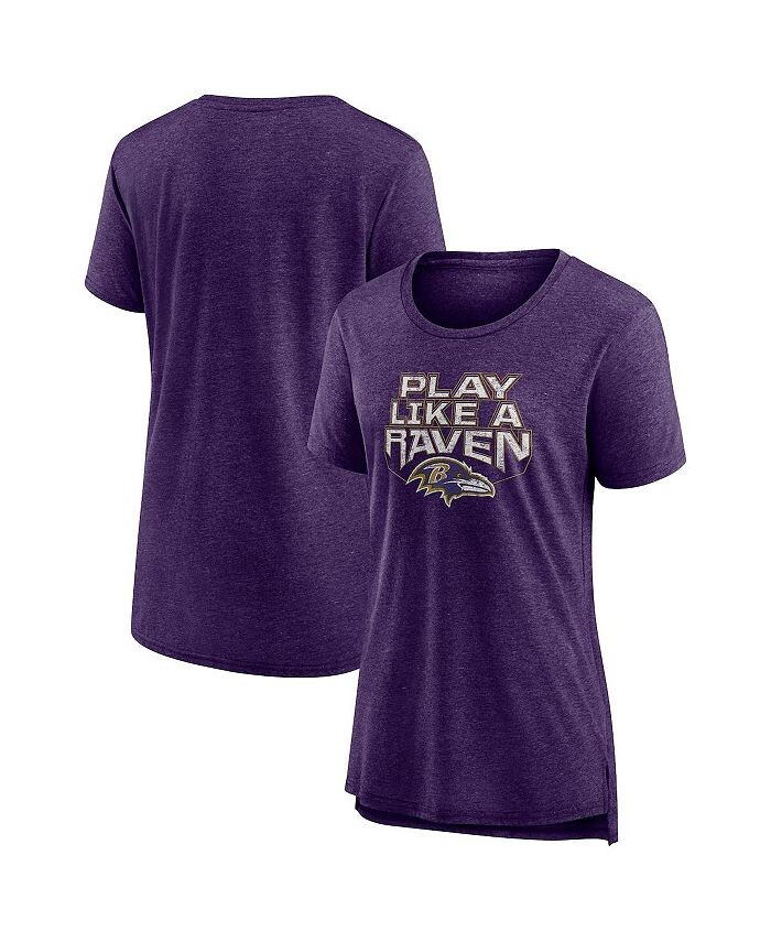 

Женская футболка с логотипом Heather Purple Baltimore Ravens Hometown First Down Fanatics, фиолетовый