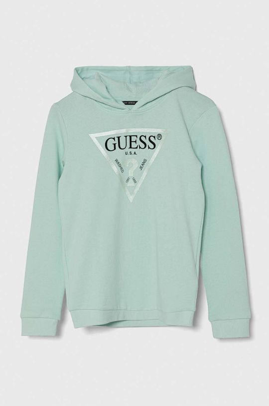 

Детская хлопковая толстовка Guess, бирюзовый, Зеленый