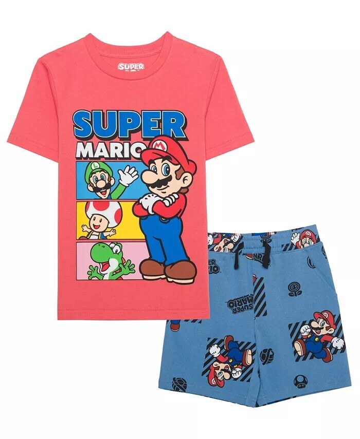 

Футболка и шорты с короткими рукавами Super Mario для малышей и маленьких мальчиков, набор из 2 предметов Hybrid, мультиколор