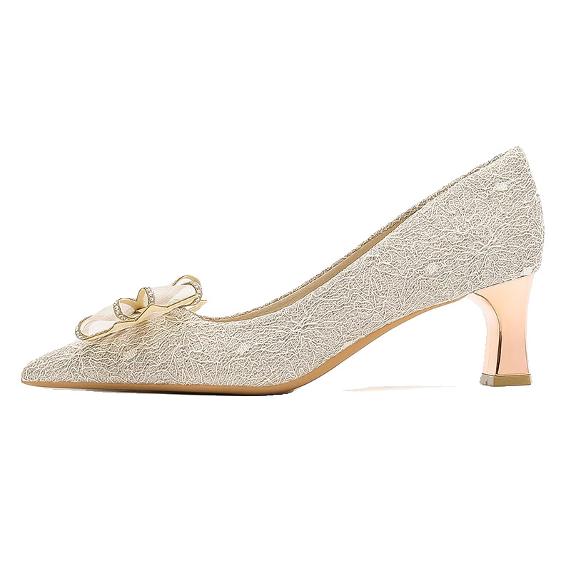 

Туфли женские на высоком каблуке золотой Miami, цвет Champagne color 5.5