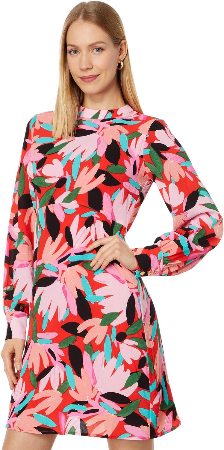 

Мини-платье с длинными рукавами Donna Morgan, цвет Poppy/Light Pink