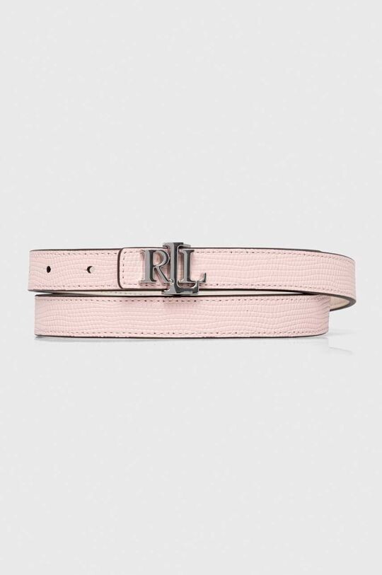 

Двусторонний кожаный ремешок Lauren Ralph Lauren, розовый