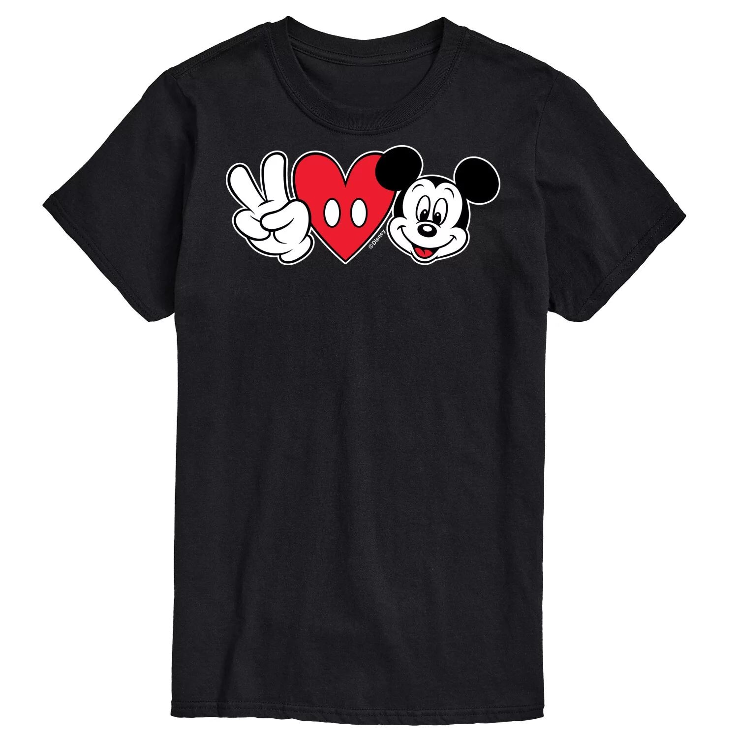 Мужская футболка с изображением Микки Мауса Disney's Peace Love Mickey ...