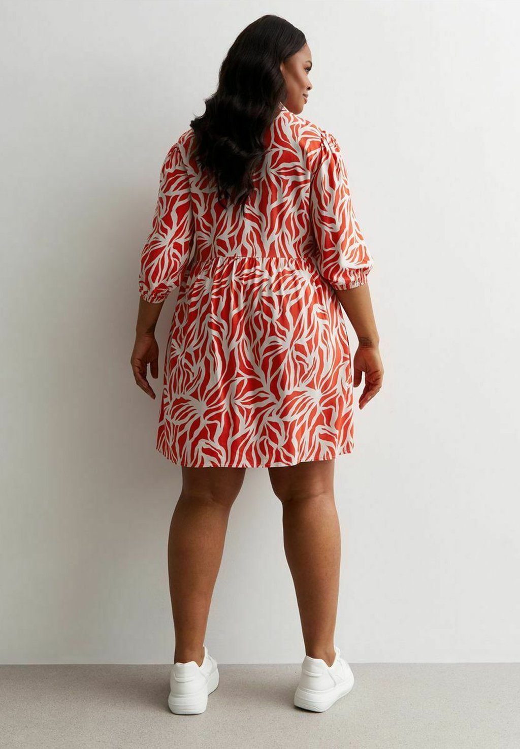 Платье-рубашка New Look Curves, красный узор