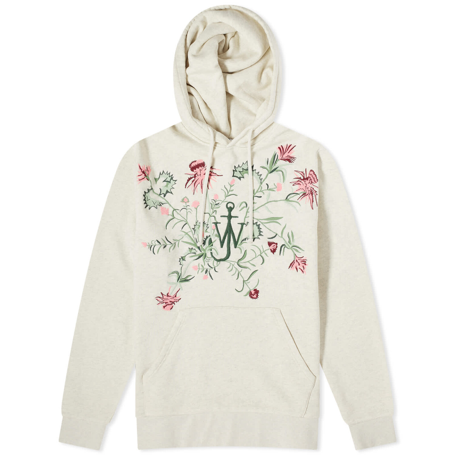 

Худи Jw Anderson Pol Thistle Embroidery, цвет Oatmeal Melange