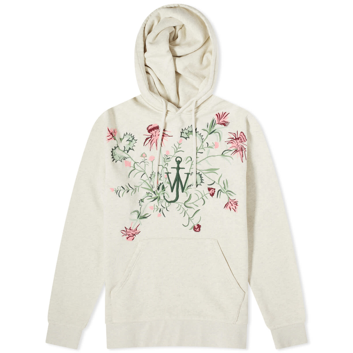 Худи Jw Anderson Pol Thistle Embroidery, цвет Oatmeal Melange