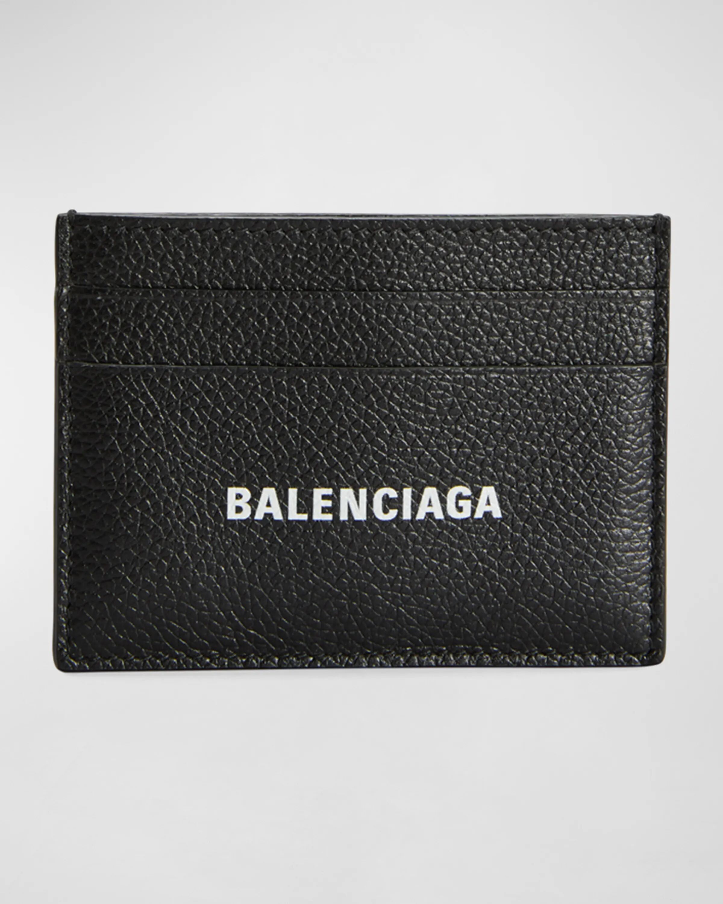 

Мужской кожаный кошелек для денежных карт Balenciaga, цвет 1000 Black/ L White