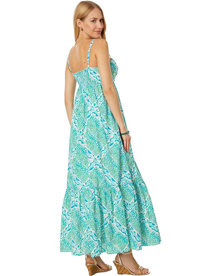 Платье Lilly Pulitzer Hiedi Cotton Maxi Dress, цвет Prism Blue Good Greef Engineered Maxi Dress цена и фото
