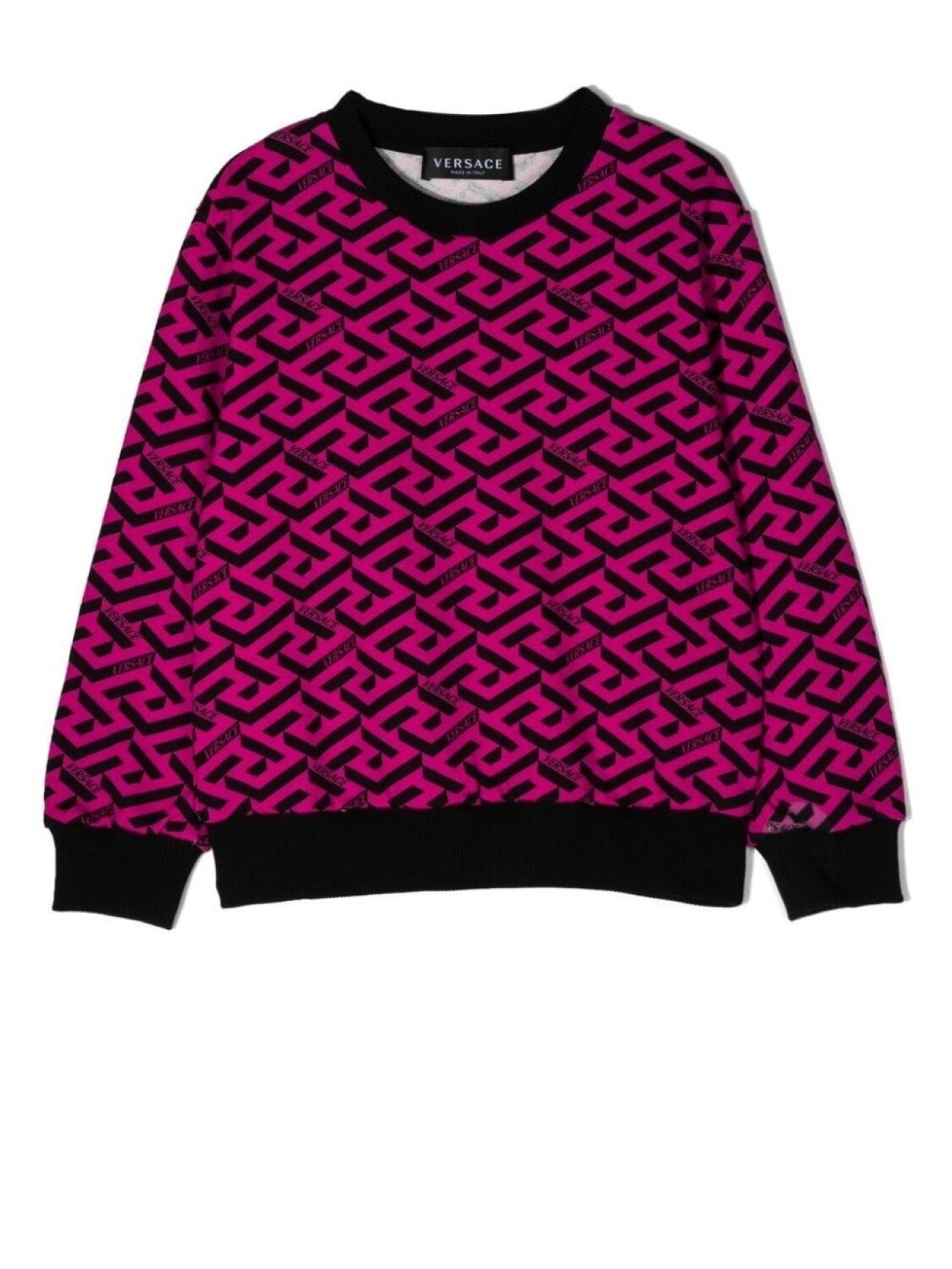 

Толстовка с узором La Greca Versace Kids, розовый