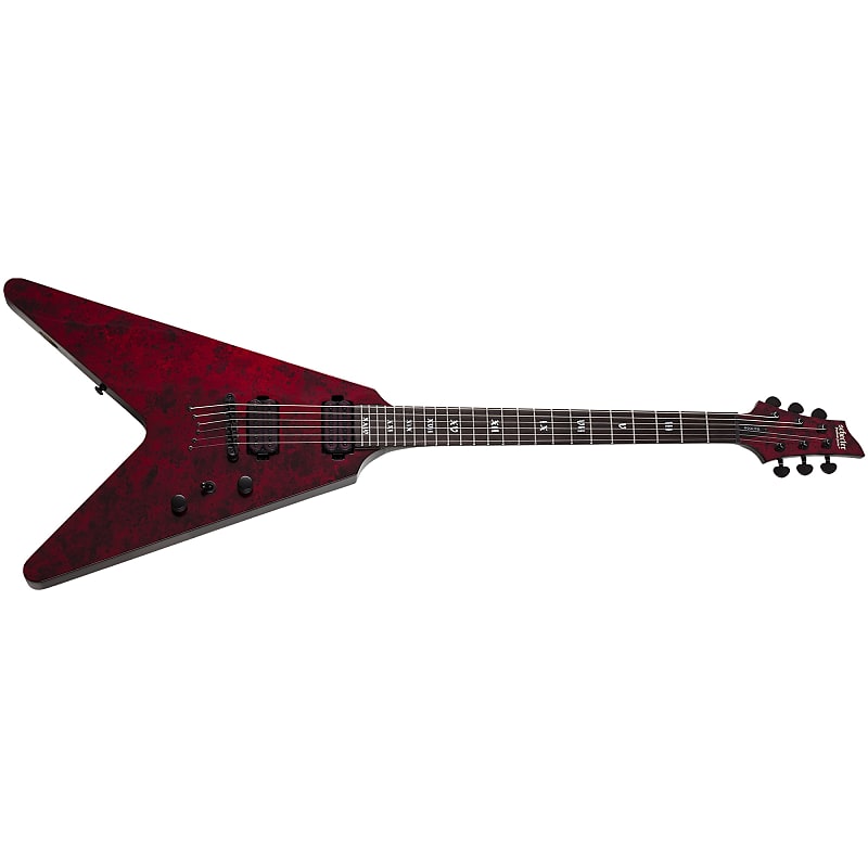 Электрогитара Schecter V-1 Apocalypse Red Reign Electric Guitar Prototype NAMM Display