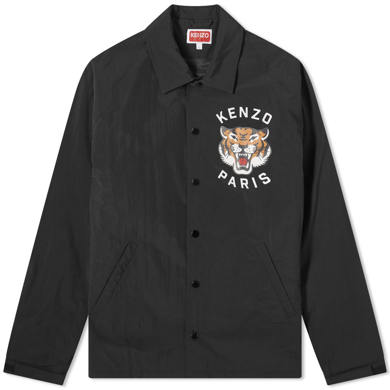 Куртка Kenzo Lucky Tiger Padded Coach, черный тренировочная куртка со слоном и логотипом kenzo синий
