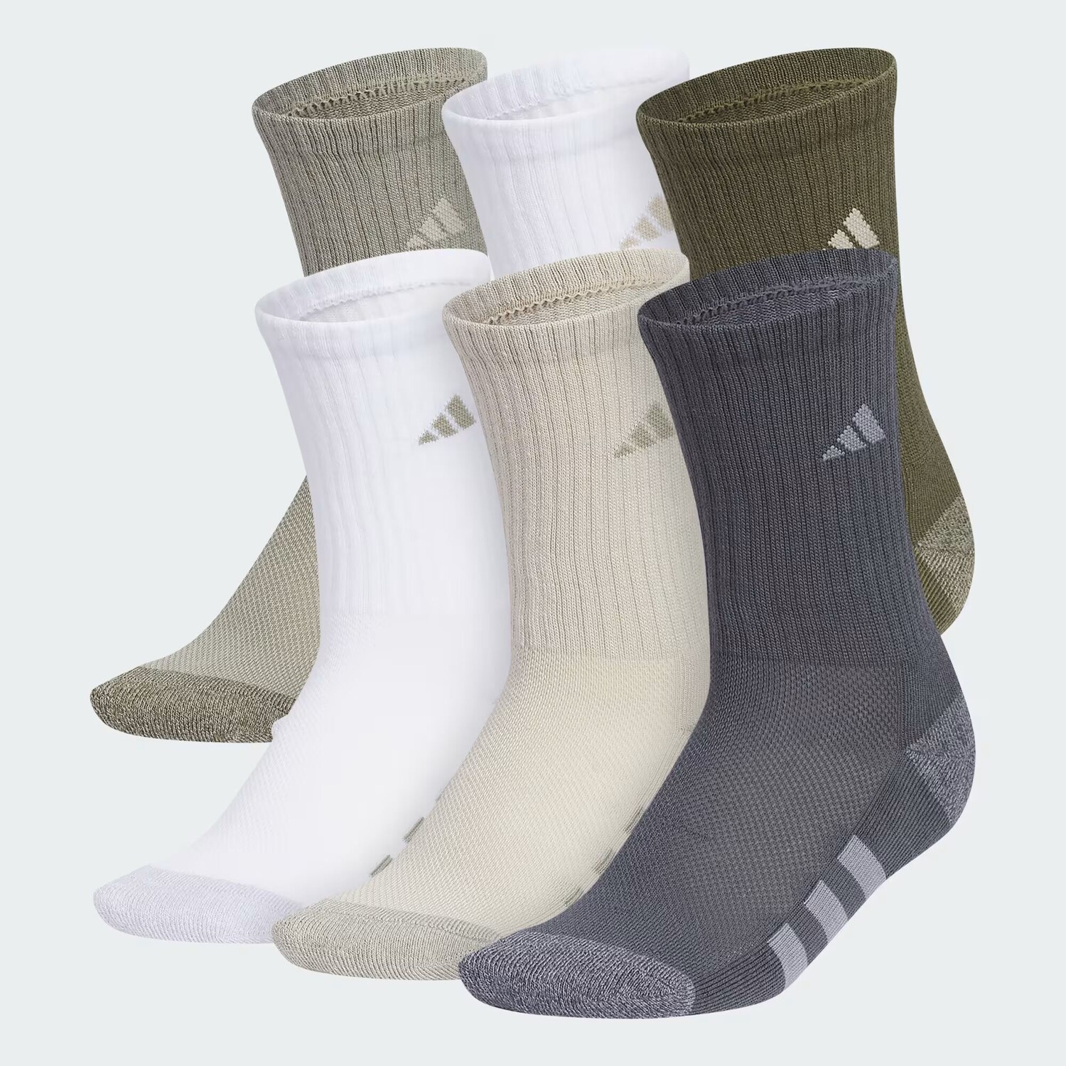 

Шесть пар спортивных носков с мягкой подкладкой для детей Adidas, цвет Silver/Putty Grey/White
