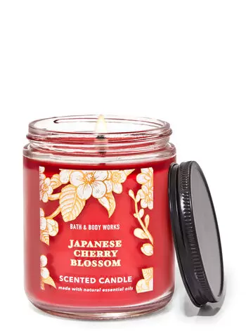 

Свеча Mason с одним фитилем Japanese Cherry Blossom, 7 oz / 198 g, Bath and Body Works