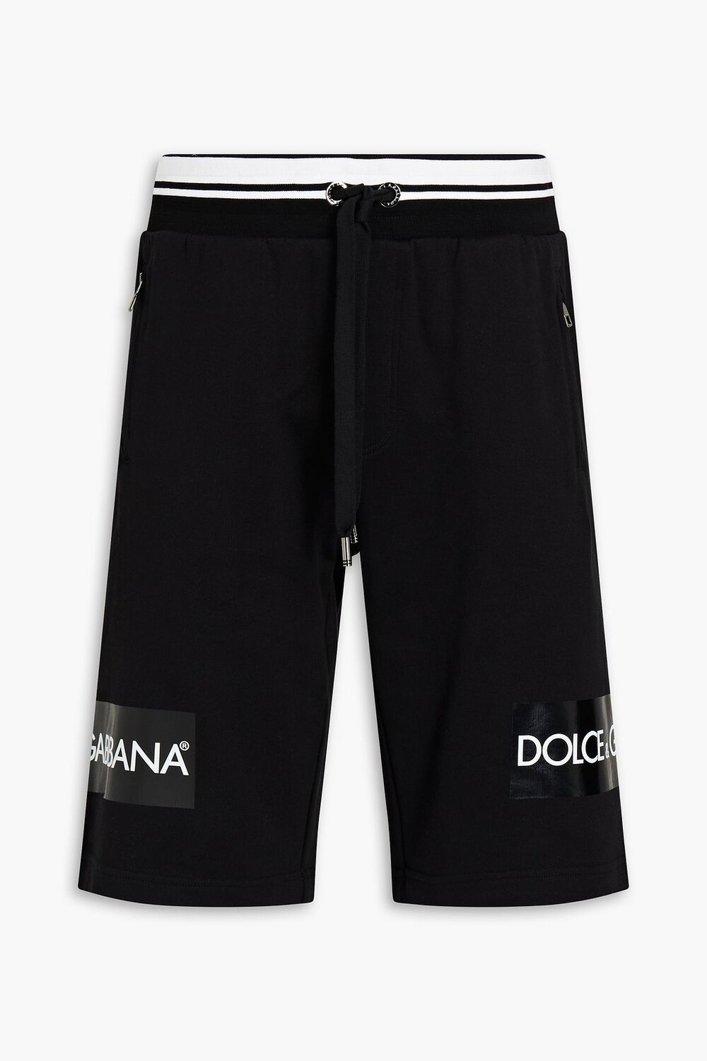 

Украшенные шорты из французской хлопковой махры DOLCE & GABBANA, черный
