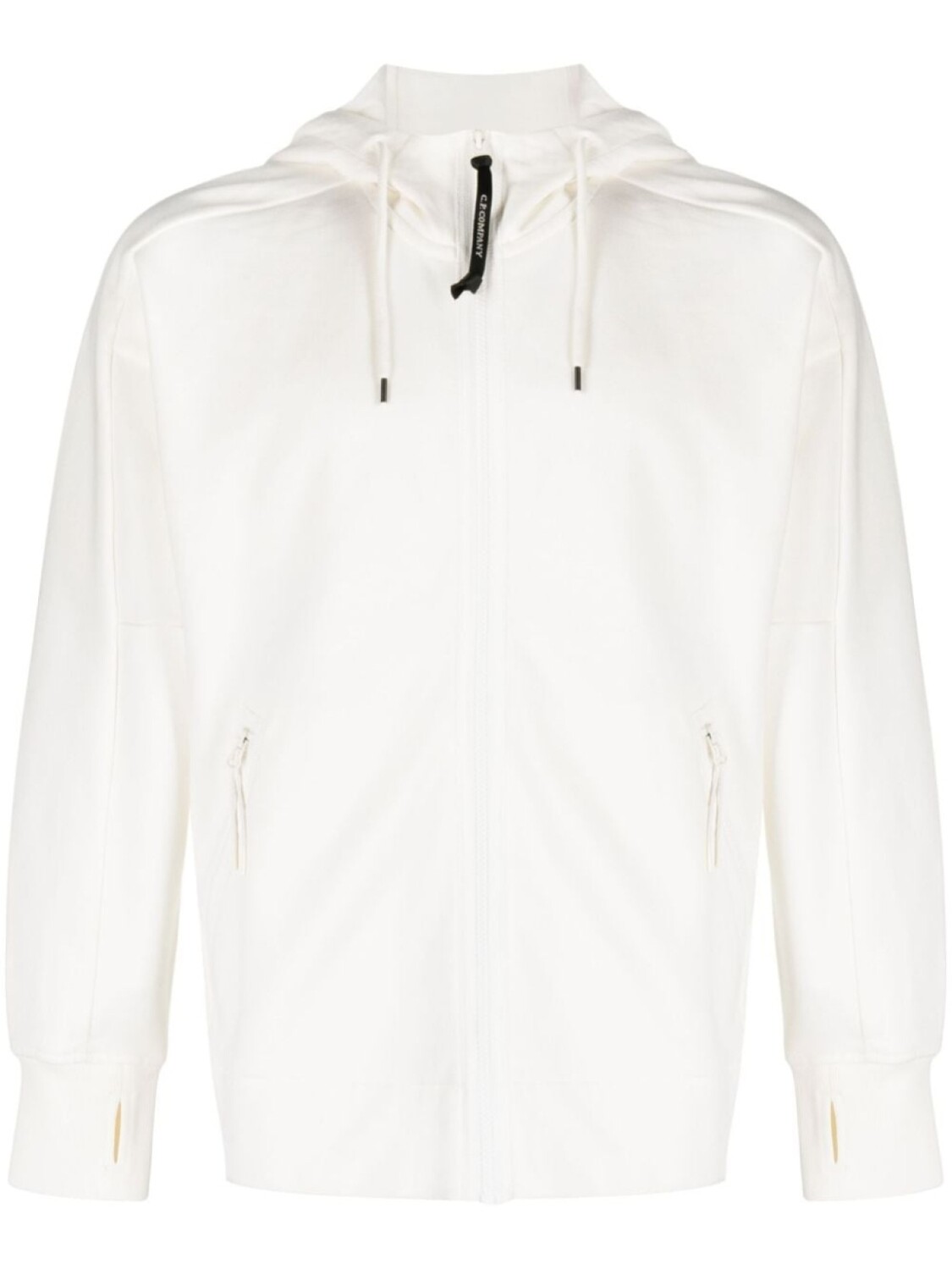 

C.P. Company худи Diagonal Raised на молнии, белый