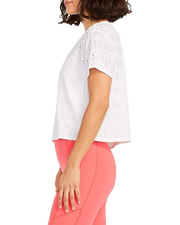 

Футболка NIC+ZOE Active Lace Tee, цвет Paper White