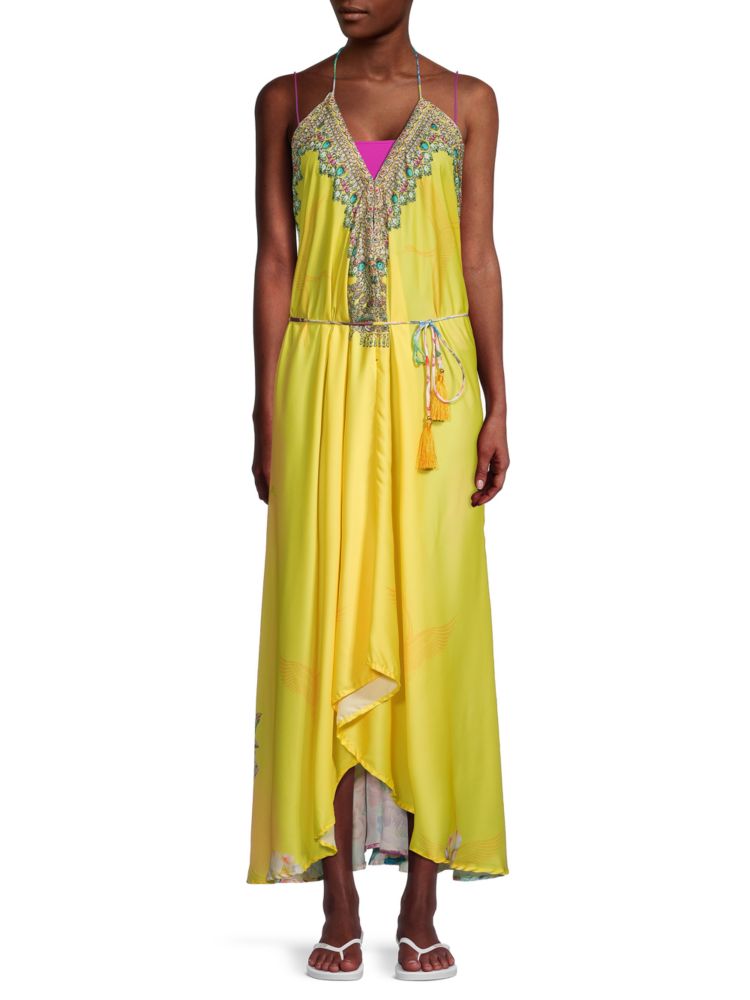 Платье макси с цветочным принтом и бретелькой на бретельках Ranee'S, желтый