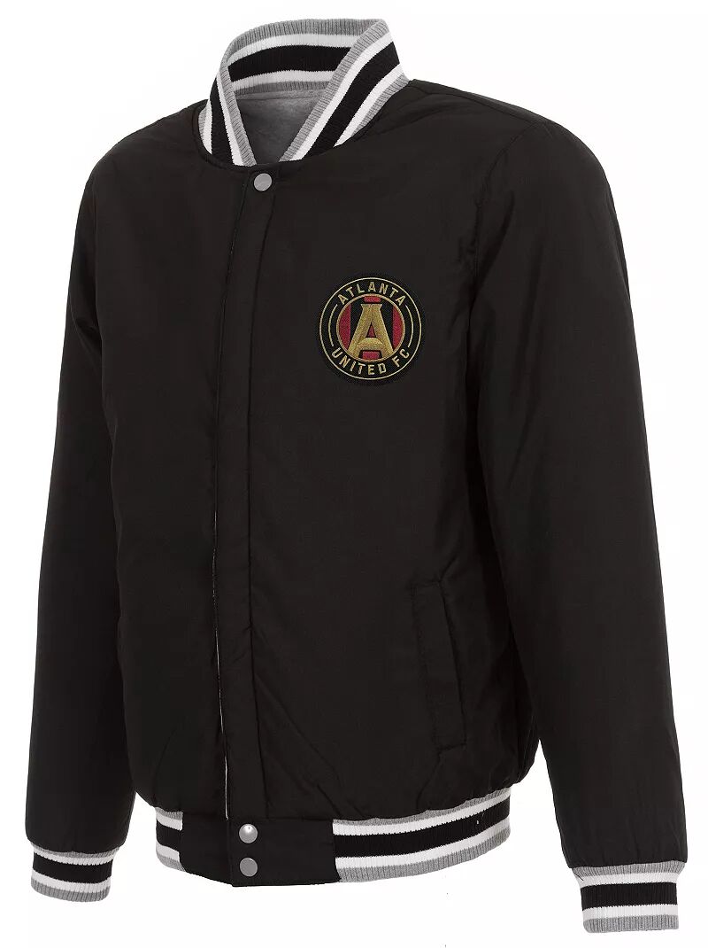 Черная двусторонняя флисовая куртка Jh Design Atlanta United