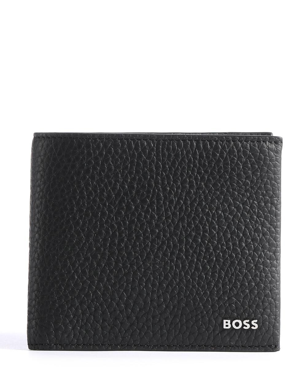 

RFID-кошелек Crosstown из зернистой яловой кожи Boss, черный
