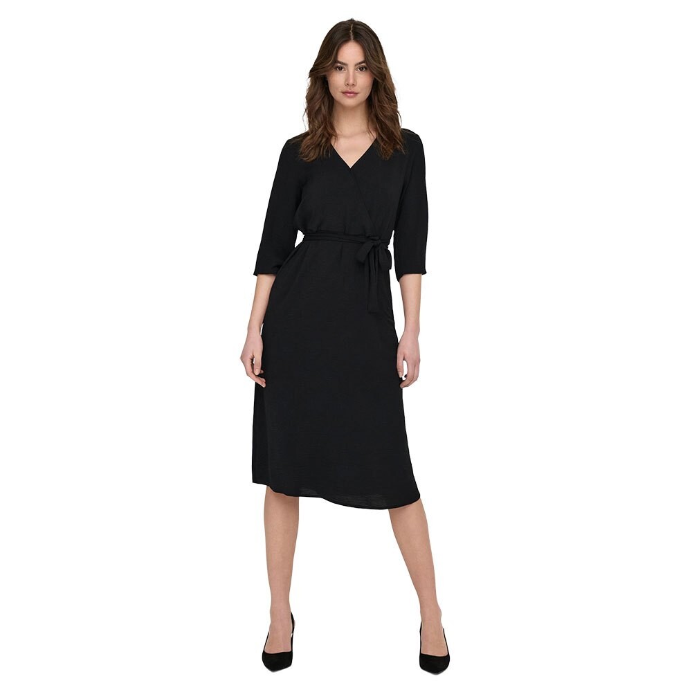 

Короткое платье Jdy Lion Wrap 3/4 Sleeve, черный