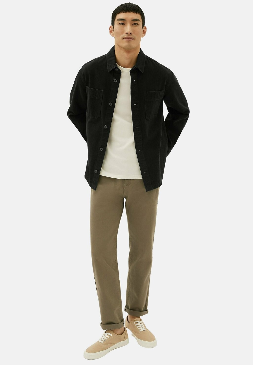 

Джинсовая куртка OVERSHIRT Marks & Spencer, черный