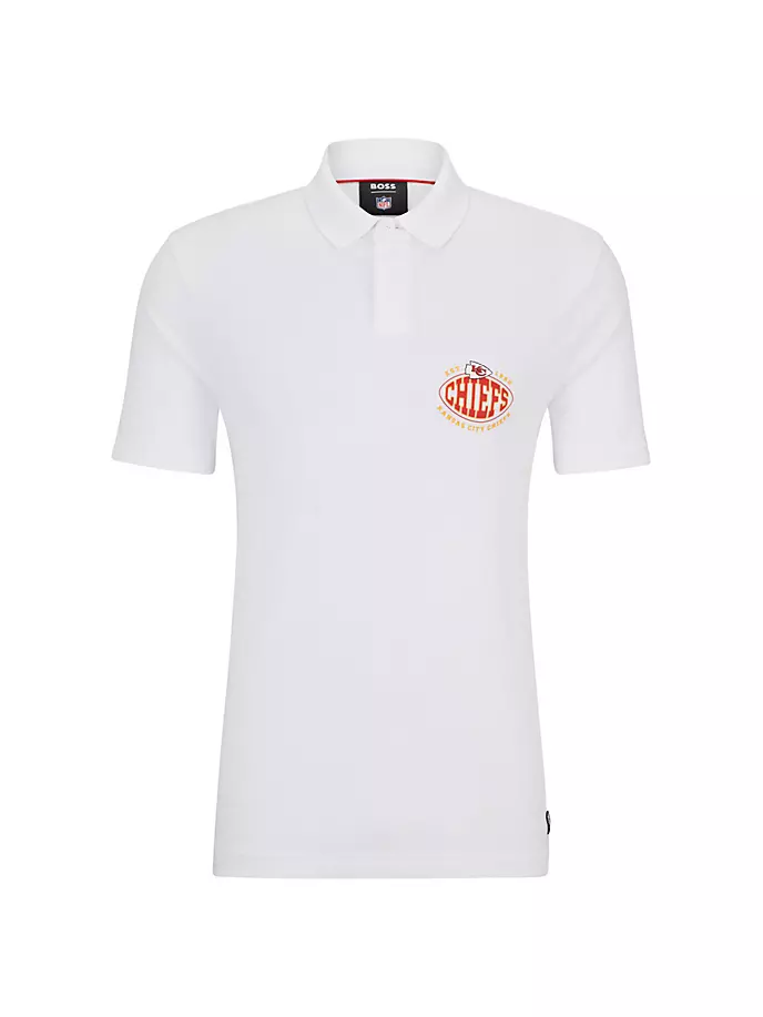 

Рубашка-поло из хлопкового пике BOSS x NFL с совместным брендингом Boss, цвет chiefs natural