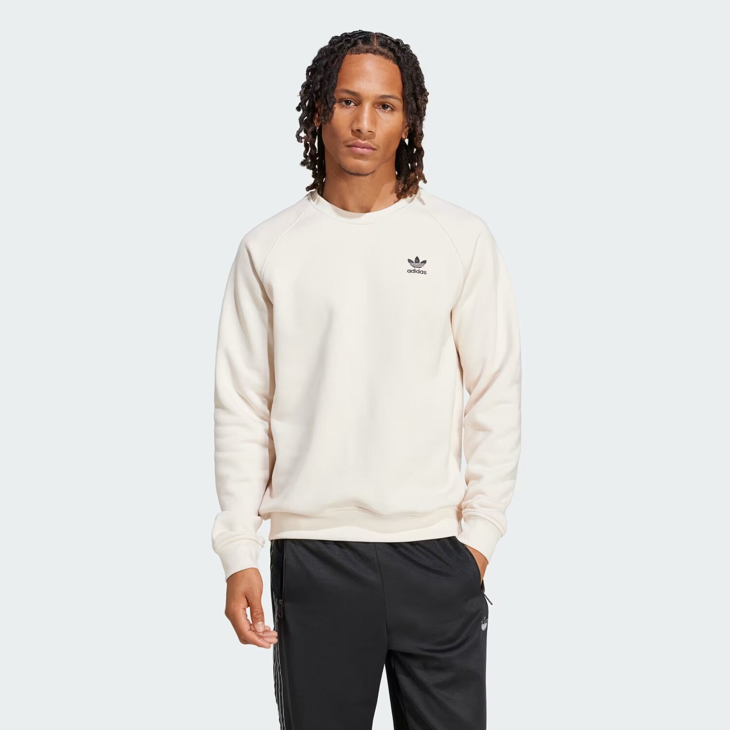 

Толстовка с круглым вырезом Trefoil Essentials Adidas, цвет Wonder White