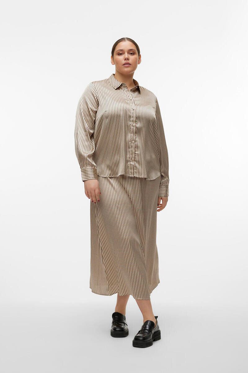 

Юбка изгиба 7/8 Vero Moda Curve, зеленый