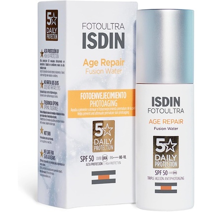 fotoultra 100 active unify color spf 50 солнцезащитный крем для лица 50 мл isdin Fotoultra Age Repair Fw Spf 50 Ежедневный солнцезащитный крем для лица 50 мл, Isdin