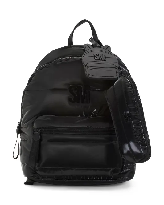

Стеганый рюкзак Shan из нейлона с подвеской Steve Madden, черный