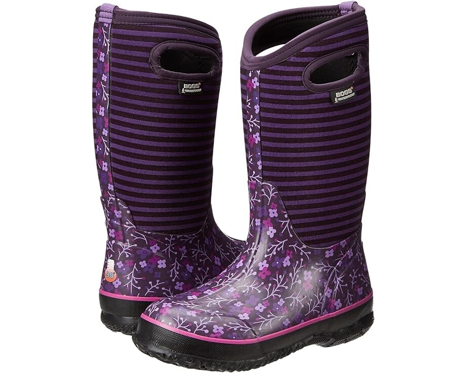 

Ботинки Bogs Classic Flower Stripe, цвет Purple Multi
