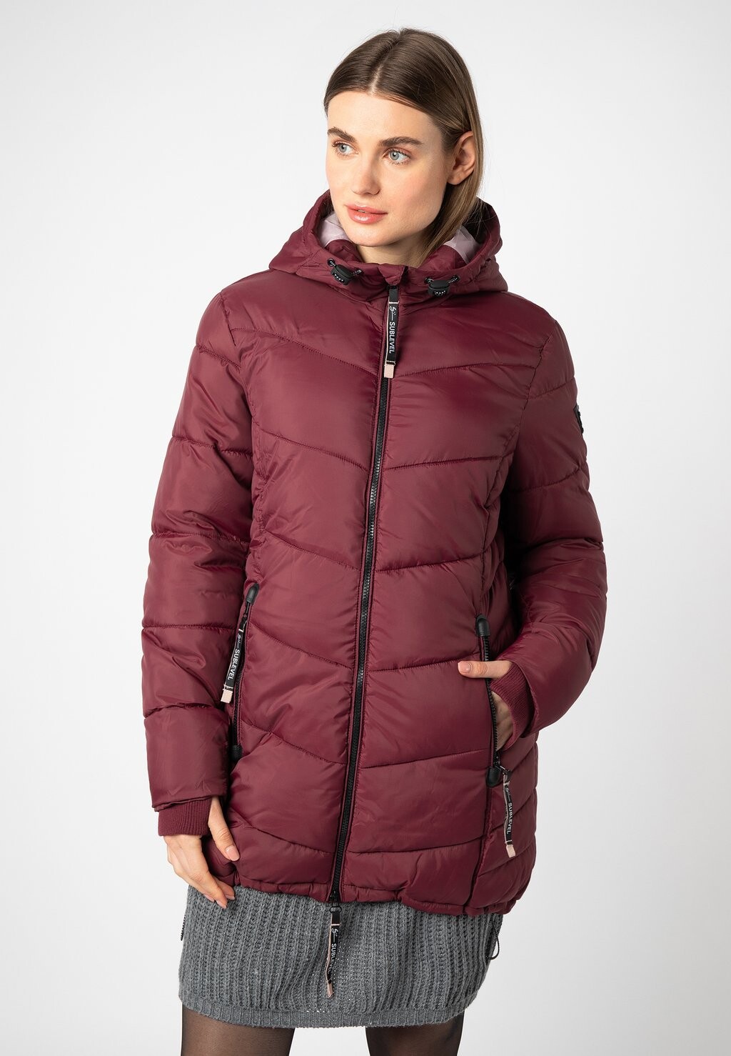 

Зимнее пальто Sublevel, цвет dark red