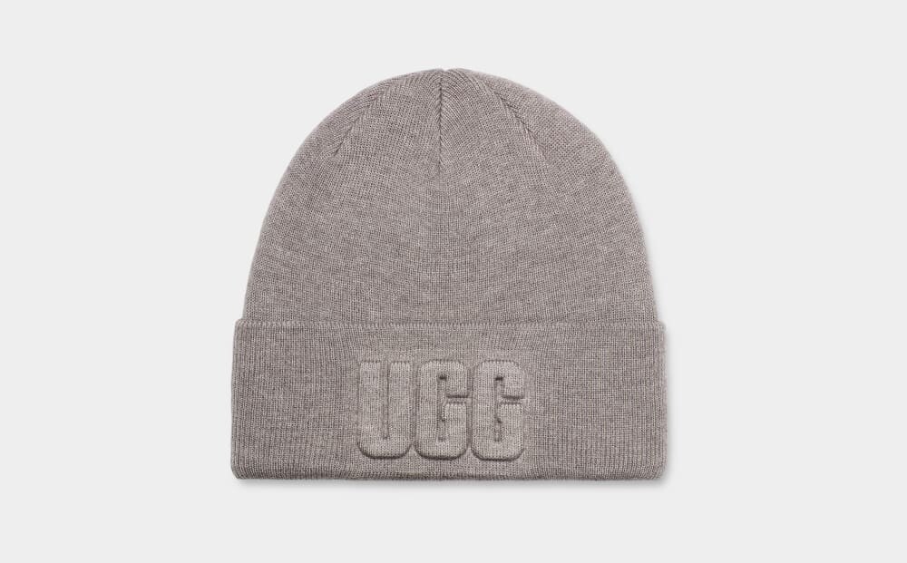 

Шапка 3D Graphic Logo Beanie UGG, серый