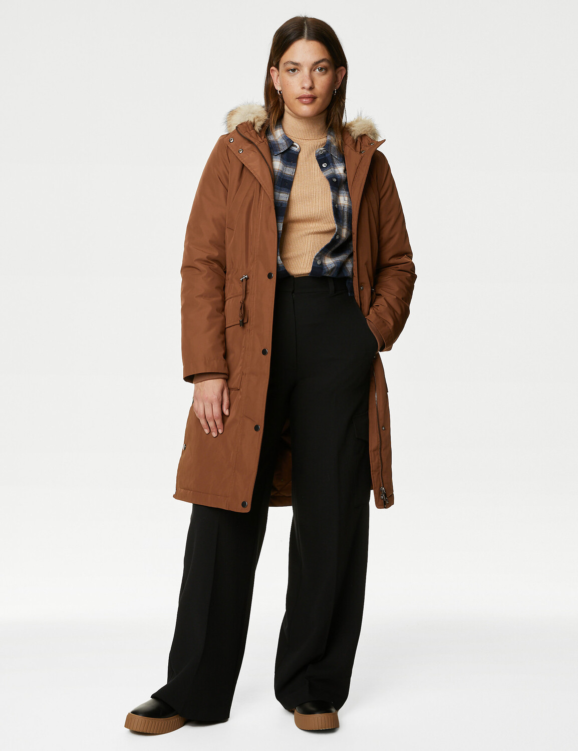 

Текстурированная парка с капюшоном Stormwear Marks & Spencer