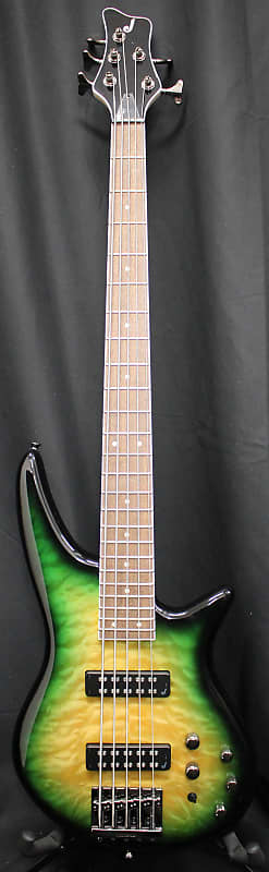 цена Басс гитара Jackson JS Spectra Bass JS3QV Alien Burst 5 String Electric Bass Guitar
