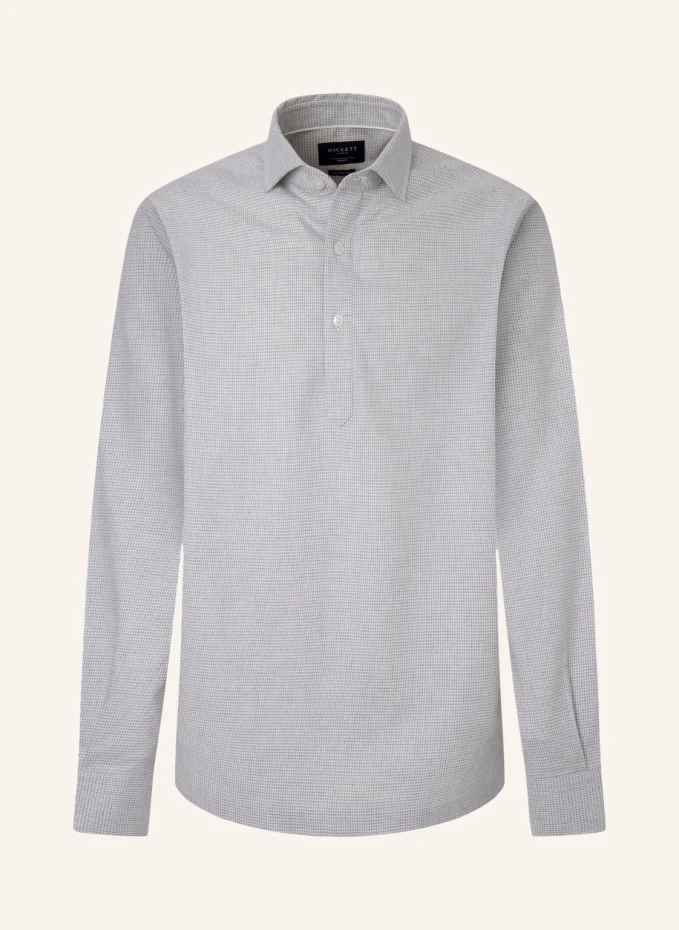 Рубашка-поло flannel dogtooth Hackett London, серый