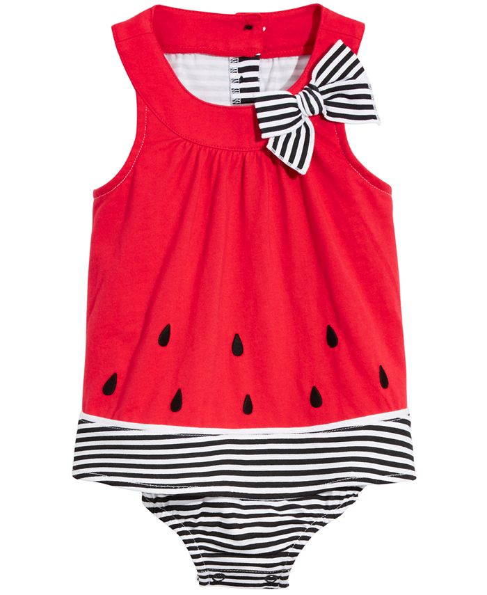 Солнцезащитный костюм арбуза для маленьких девочек First Impressions, красный цена и фото