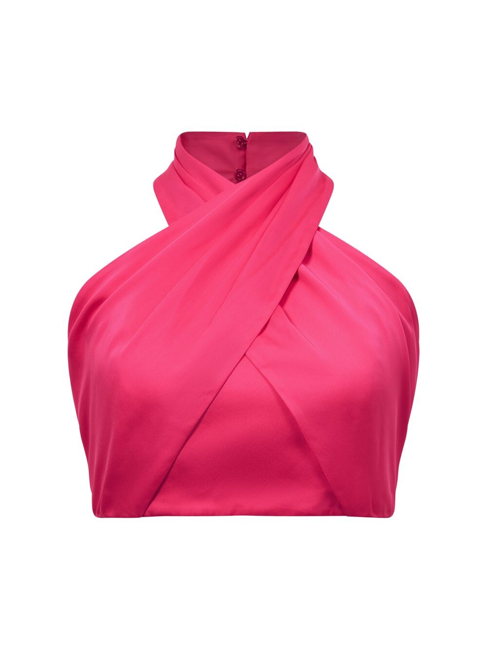 

Атласный укороченный топ Lyra с лямкой на шее Reiss, розовый