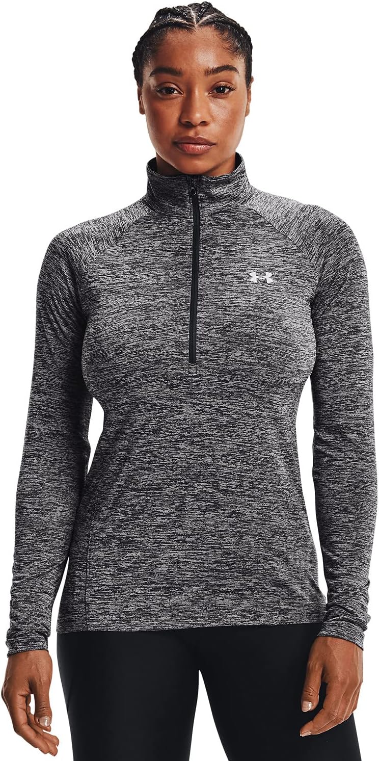 цена Топ Tech с застежкой-молнией 1/2 Under Armour, цвет Jet Gray/Metallic Silver