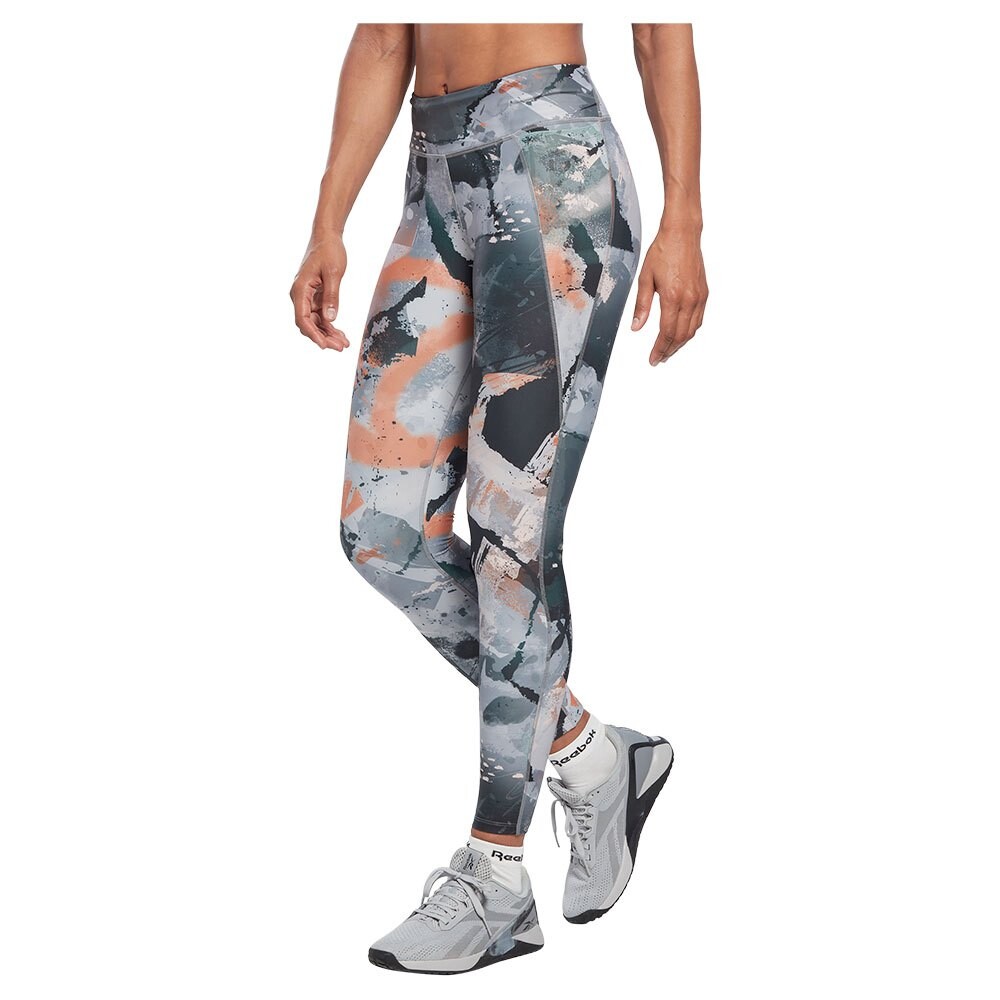 

Леггинсы Reebok Lux Allover Print Bold, серый