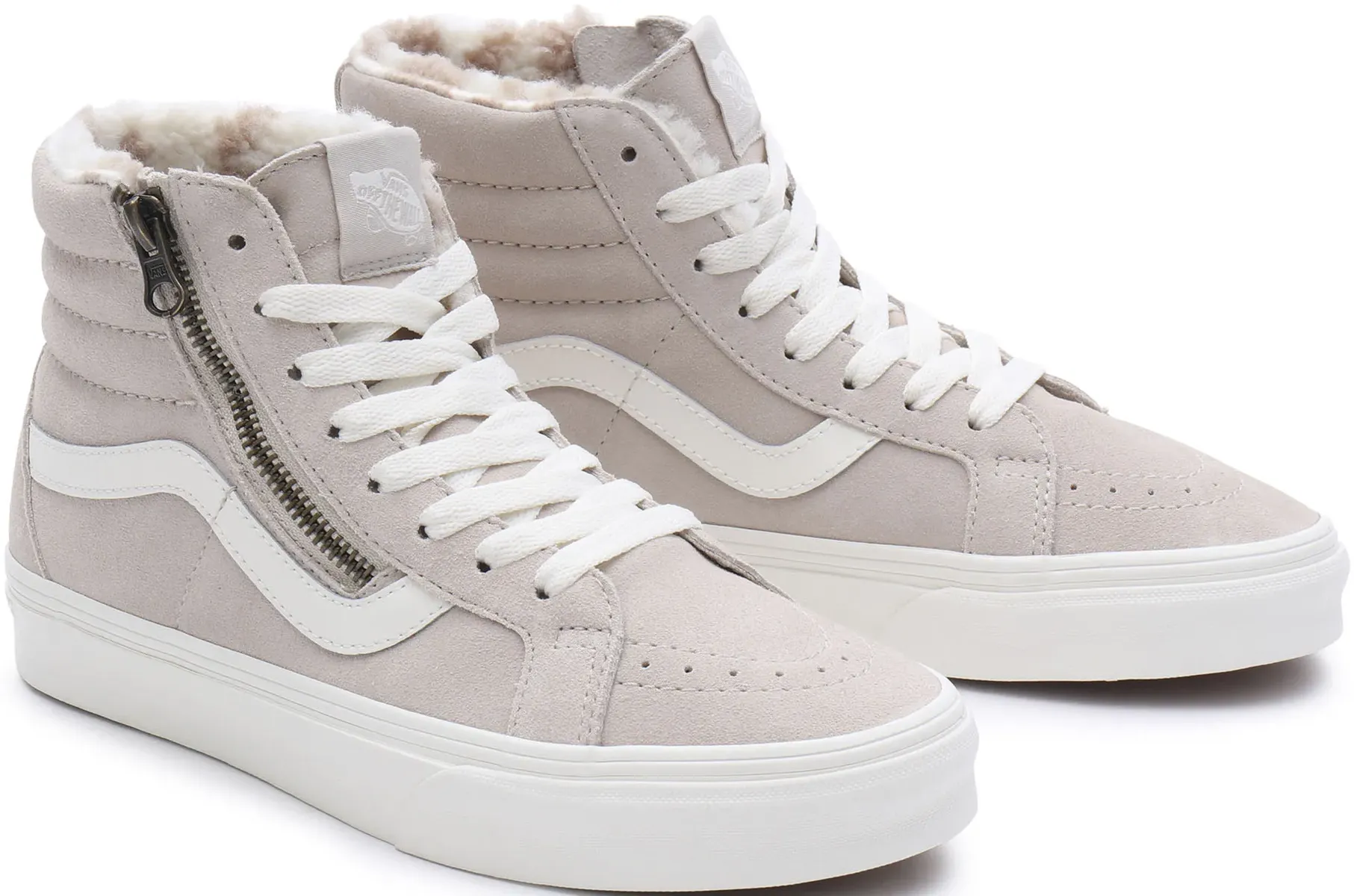 

Кроссовки Vans "SK8-Hi Reissue Side Zip" с изящным логотипом на пятке, кремовый