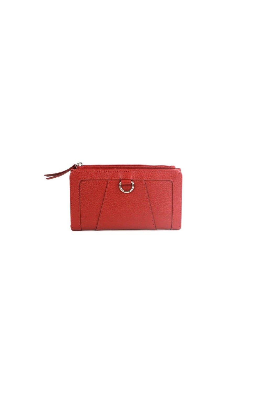 Кожаный кошелек с D-образным кольцом Eastern Counties Leather, красный консоль крепление к плоскости d 25мм зажимная шпилька jok 015b cr 03