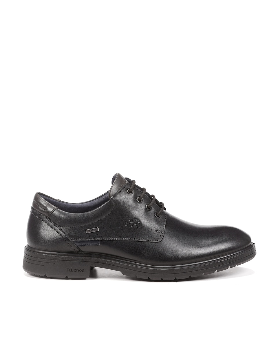Мужские черные водонепроницаемые кожаные туфли на шнуровке Fluchos, черный мужские черные кожаные туфли на шнуровке fluchos черный