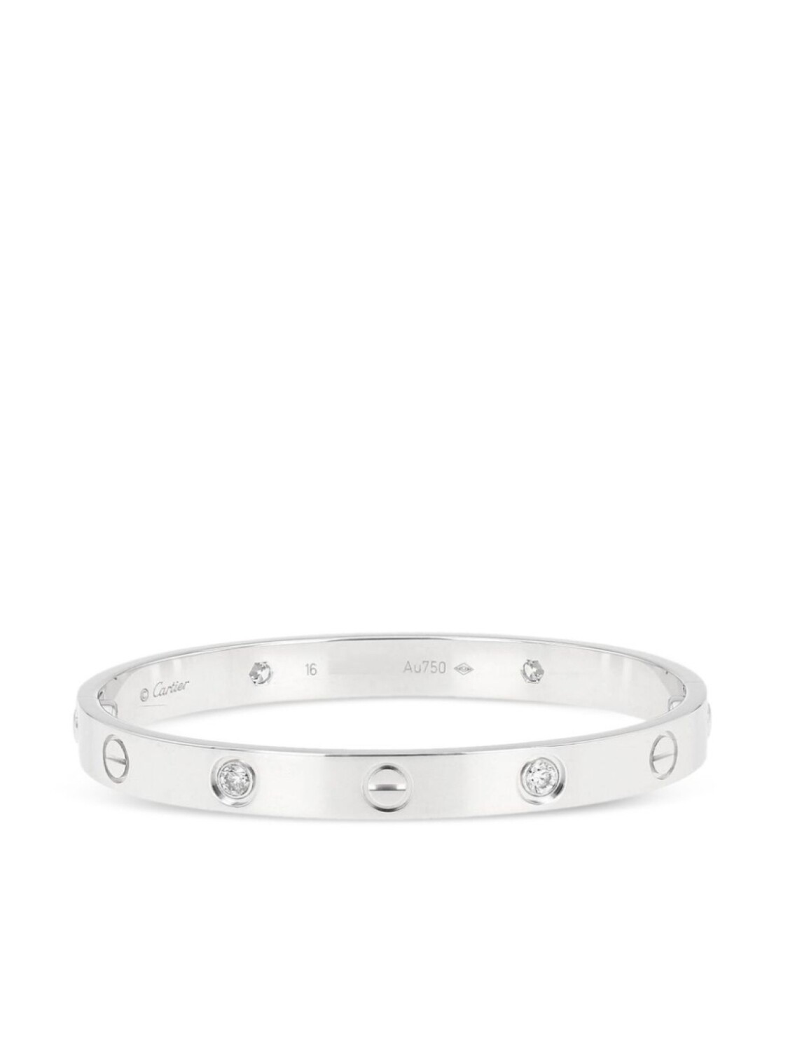 

Браслет Love 4 diamonds из 18-каратного белого золота Cartier, серебряный
