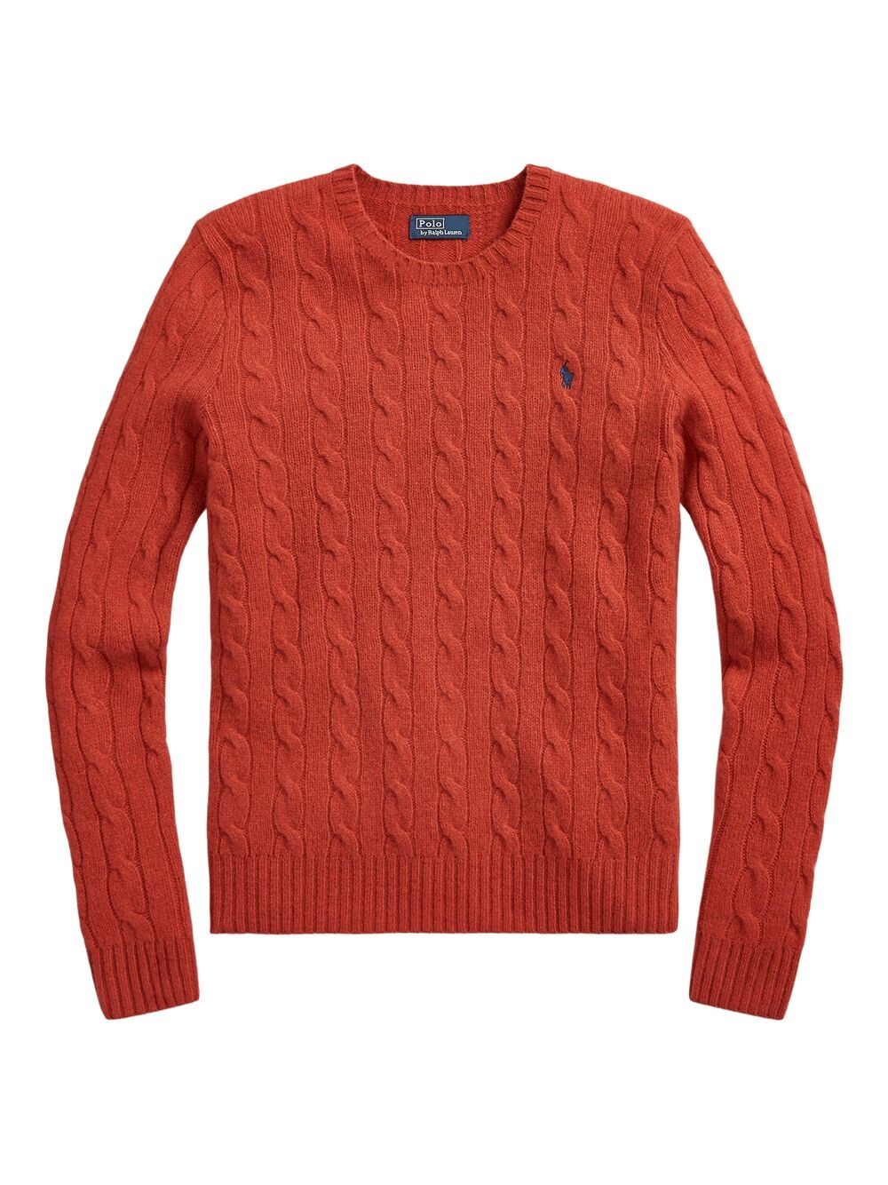 

Свитер с добавлением шерсти косой вязки Polo Ralph Lauren, красный